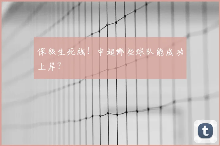 保级生死线!中超哪些球队能成功上岸?